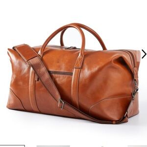 Mark & Graham NWOT camel leather overnighter